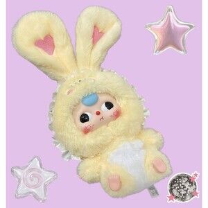 BABY THREE Plush Lily Rabbit Town Yellow Bunny Keychain Kawaii 180 Boba Eyes 12”